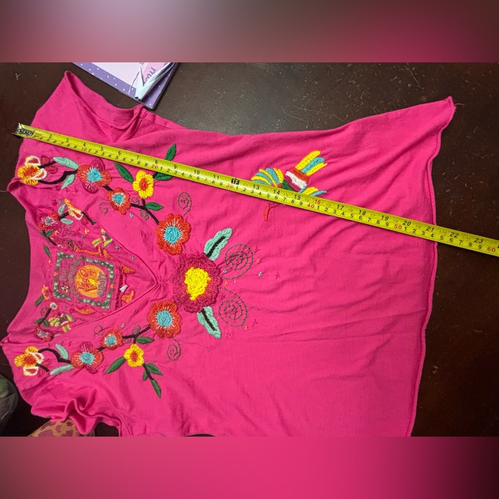 Johnny was small pink floral small lissa flutter love colorblock cotton beachy - Picture 5 of 7